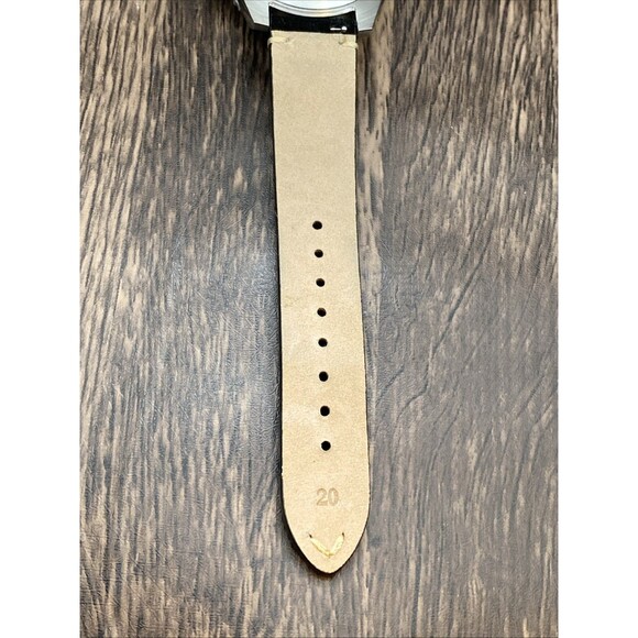 Custom Made GMT Style Watch Quartz Movement Black Dial Black Blue Bezel - Picture 10 of 11